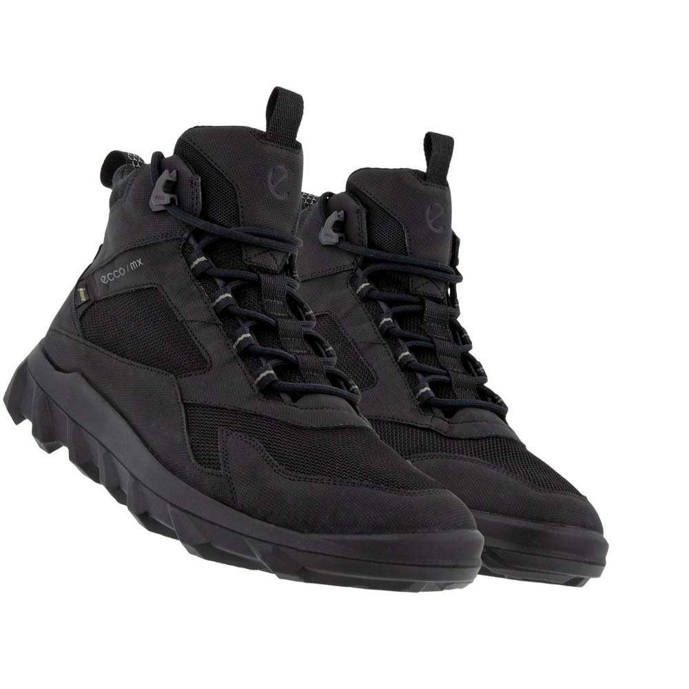 Men's Ecco Mx Mid Gtx Boots Black | Canada 443SGL